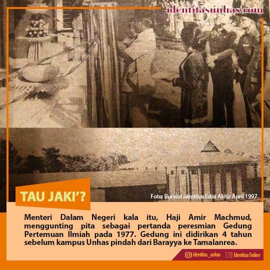 Tau Jaki’? Gedung Pertemuan Ilmiah Diresmikan pada Tahun 1977