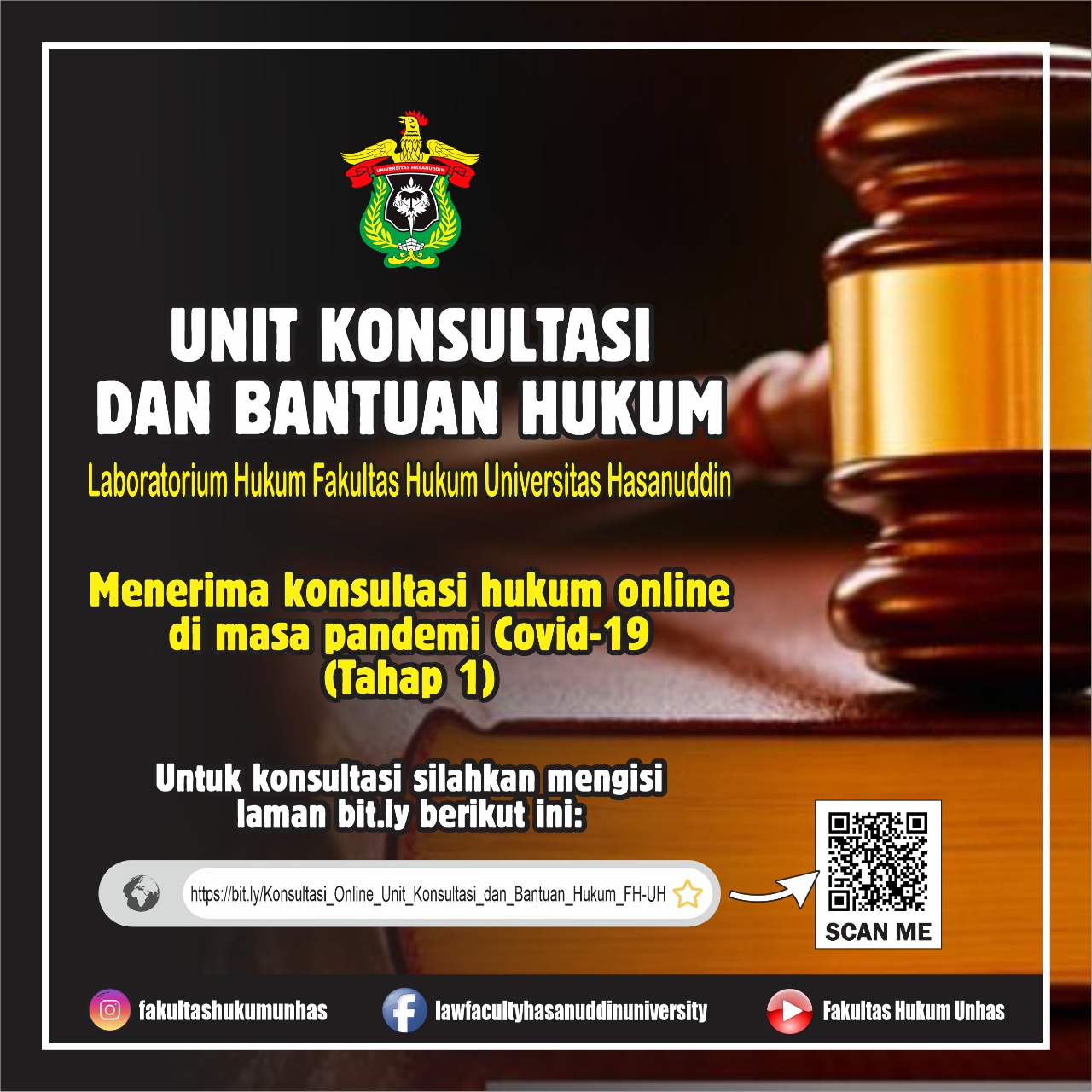 FH Unhas Beri Layanan Konsultasi dan Bantuan Hukum Gratis Selama Pandemi