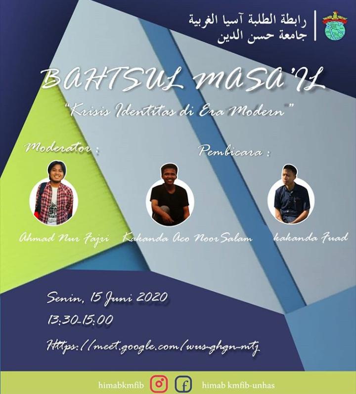 Krisis identitas, Himab KMFIB Unhas Gelar Diskusi