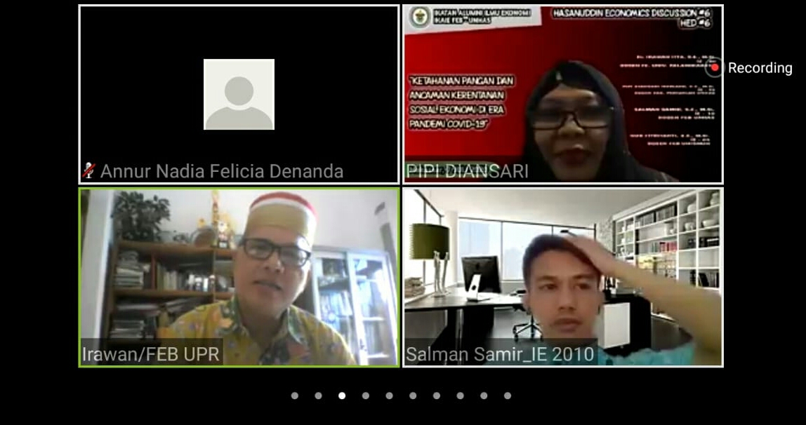Webinar IKA Ilmu Ekonomi, Respon Dampak Pandemi Global