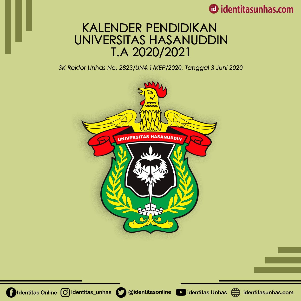 Infografis: Kalender Akademik Unhas Semester Akhir Ta. 2020/2021 - Identitas Unhas