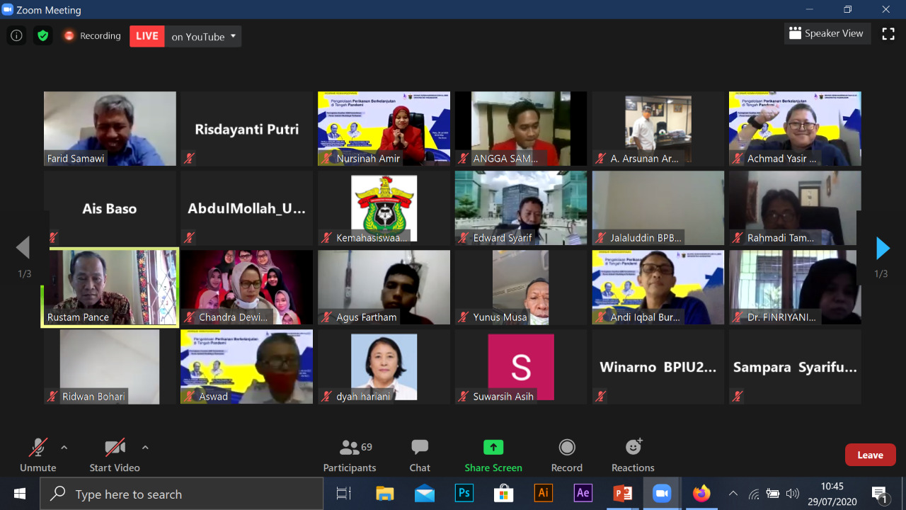 Webinar Kemahasiswaan Bahas Pengelolaan Kemaritiman pada Masa Pandemi