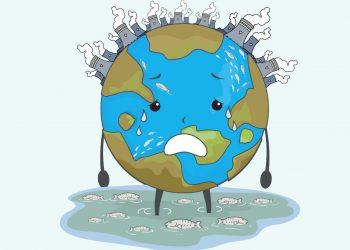 ilustrasi bumi yang rusak