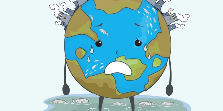 ilustrasi bumi yang rusak