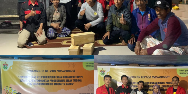 Mahasiswa Kehutanan Unhas Beri Pelatihan Kelompok Tani Lebah Trigona