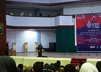 Youth 20 (Y20) Satelite yang diadakan Unhas Model United Nations, di Baruga Pettarani Rabu (15/6).