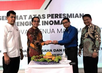 Peresmian Bengkel PT. Inovasi Benua Maritim, berlangsung di Bengkel Inomar Workshop Unhas, Senin (2/1). Dokumentasi pribadi