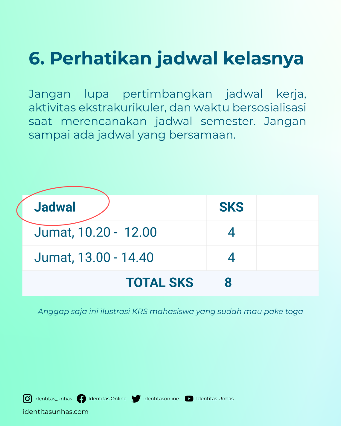 Desain: Tips Cara Mengisi KRS - Identitas Unhas