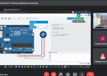 Pemaparan materi pada Workshop GDSC Unhas melalui Google Meet, Jumat (10/2). Tangkapan layar.