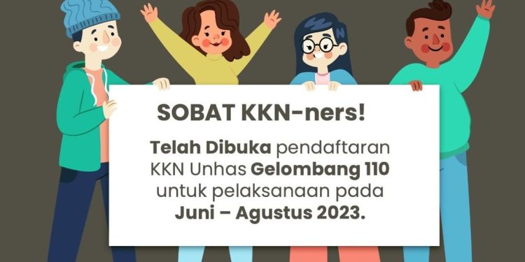 Flyer pendaftaran KKN Unhas gelombang 110. Dokumentasi pribadi