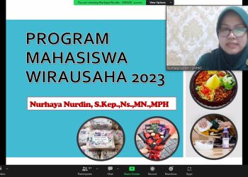 Sesi penjelasan terkait PMW oleh Dosen Fakultas Keperawatan Unhas, Nurhaya Nurdin SKep Ns MN MPH melalui Zoom Meeting, Selasa (14/3). Tangkapan layar