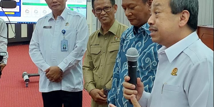 Kegiatan Kuliah Umum LPPM Unhas bekerja sama BMKG, berlangsung di Ruang Seminar Gedung LPMM Unhas, Rabu (15/3). Dokumentasi pribadi