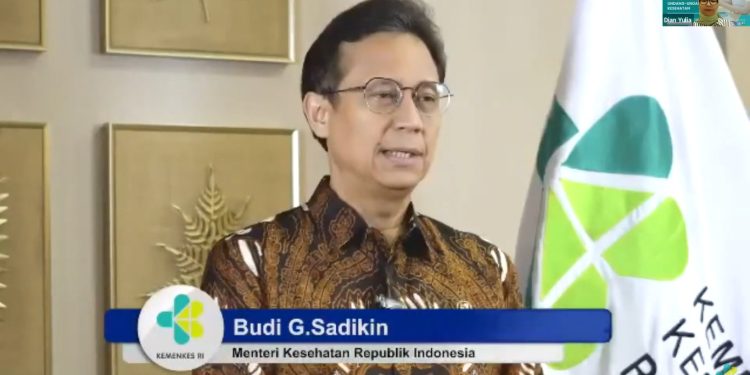 Sambutan Menteri Kesehatan RI dalam kegiatan Focus Group Discussion Partisipasi Publik RUU Kesehatan melalui Live Streaming YouTube, Senin (27/1). Tangkapan layar