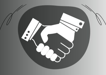 Ilustrasi jabat tangan. Ilustrasi: IDENTITAS/Arf