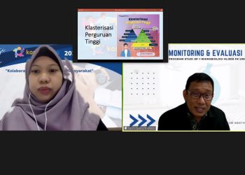 Pemaparan materi oleh Ketua LPPM Unhas, Prof Muh Nasrum Massi melalui Zoom Meeting, Senin (22/5). Tangkapan layar