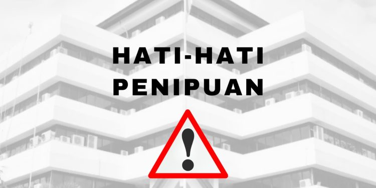 Himbauan hati-hati penipuan. Desain: IDENTITAS/Ainun