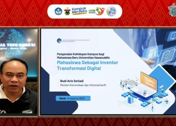 Kuliah Umum PKKMB Unhas, Menkominfo Ajak Mahasiswa Jemput Peluang Digital 2030