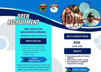 Siap Terima Kader, UKM Renang Unhas Buka Pendaftaran Anggota Baru