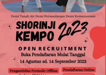 Rekrutmen Anggota Baru UKM Shorinji Kempo Siapkan Kuota untuk 40 Pendaftar