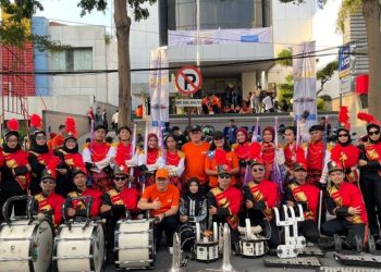 Unit Drum Corps Gerakan Pramuka Unhas Sukses Meriahkan BCA Autoshow KCU 2023