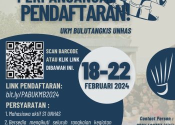 UKM Bulutangkis Unhas Buka Pendaftaran Anggota Baru 2024