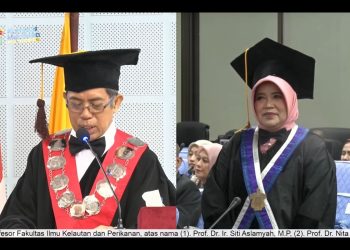 Ketua Dewan Profesor Unhas Kukuhkan Tiga Guru Besar FIKP