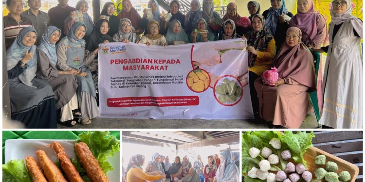 Tim LPPM melakukan foto bersama dengan masyaraka yang mengikuti pelatihan di Kelurahan Padaidi, Pinrang, Minggu (03/03). Sumber: Dokumentasi Pribadi.