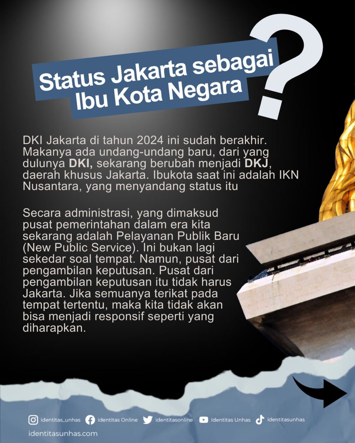 Infografis Jakarta Tak Lagi Jadi Ibu Kota Identitas Unhas