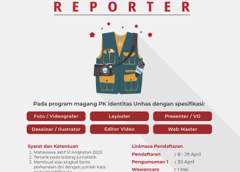 PK identitas Unhas Buka Rekrutmen Reporter bagi Mahasiswa Angkatan 2023