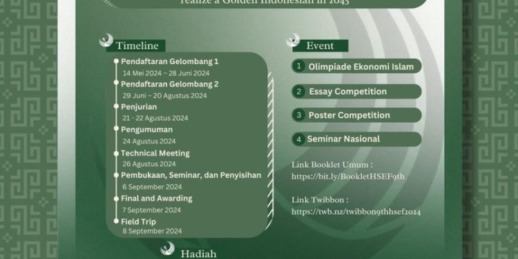 Perkuat Fondasi Ekonomi Islam, KSEI FoSEI Buka Pendaftaran HSEF 2024