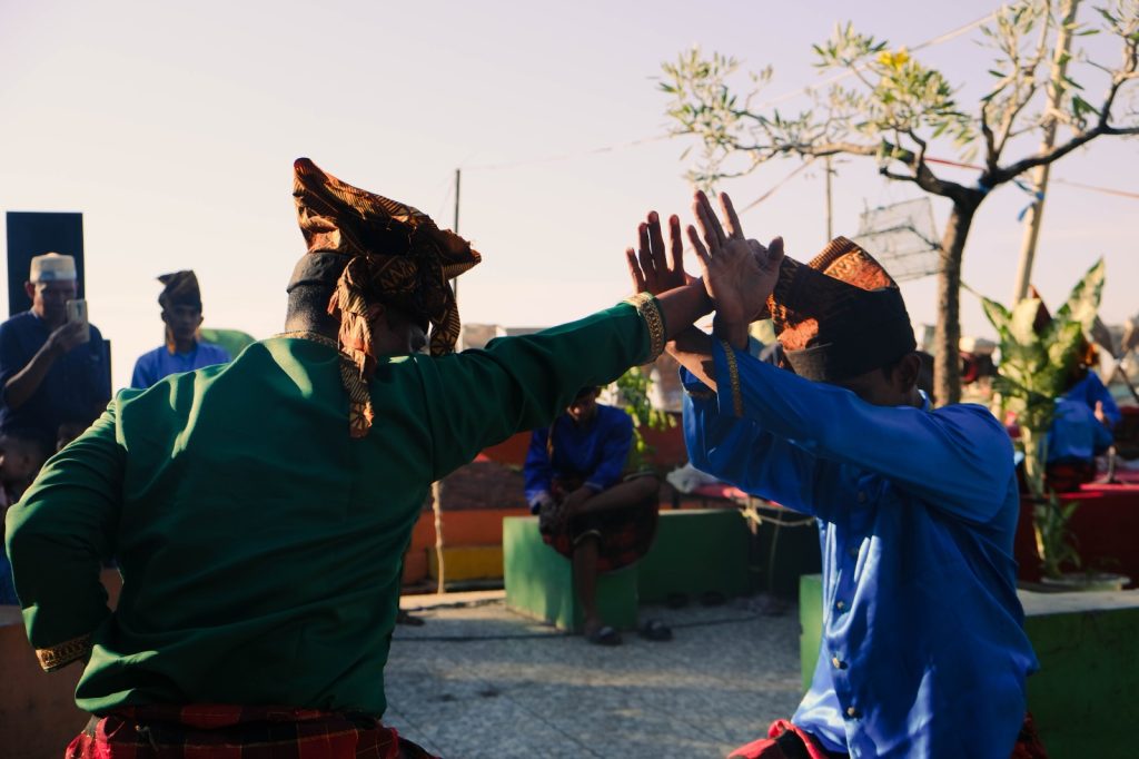 Peragaan seni beladiri tradisional pamanca. 