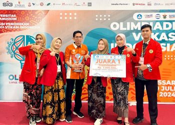 Tim Mahasiswa Terapi Gigi Unhas Juara 1 Olimpiade Vokasi Indonesia IX