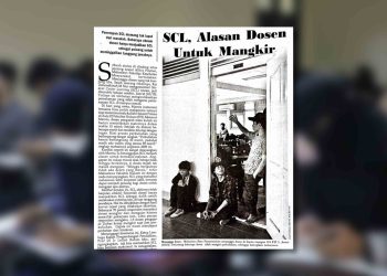 Potongan berita dari terbitan identitas edisi Akhir Oktober 2010 dengan judul berita "SCL, Alasan Dosen Untuk Mangkir"