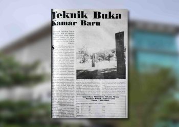 Potongan berita dari terbitan identitas edisi Awal Oktober 2002 dengan judul berita "Teknik Buka Kamar Baru"