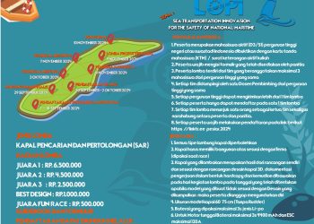 Poster Lomba Prototype dan Inovasi Kapal Cepat (LOPI) sebagai rangkaian kegiatan PESIAR 2024