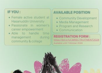 Poster Kegiatan Open Recruitment Unhas Career Woman