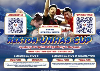 UKM Tenis Meja Unhas Buka Kompetisi RUC 2024 Antar Fakultas