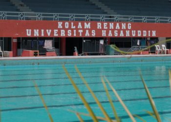 Kolam Renang Universitas Hasanuddin. Foto : IDENTITAS/Adrian.
