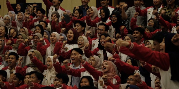 Foto bersama kontingen Unhas. Foto : IDENTITAS/Adrian