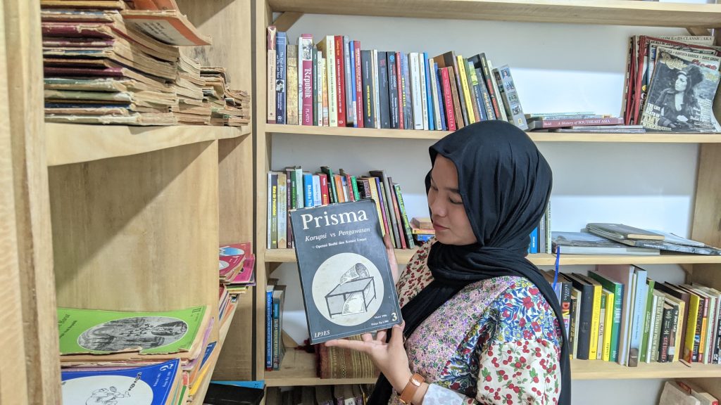 Perpustakaan mini Riwanua. Foto: IDENTITAS/Andika Wijaya.