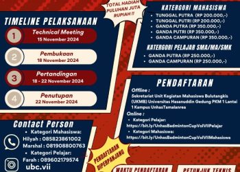 Poster Lomba Unhas Badminton