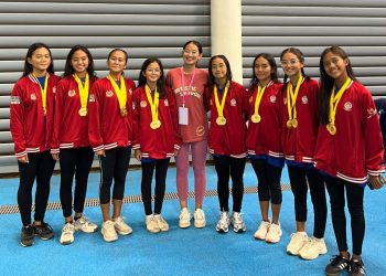 Potret Tim Mahasiswi FEB Unhas Menangkan Tiga Kategori Lomba pada 18th Singapore Open Artistic Swimming Championship. Foto: Dokumentasi Pribadi.