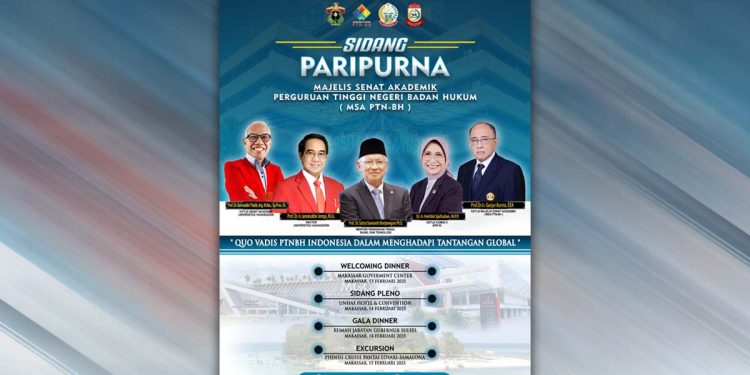 Pamflet Sidang Paripurna Majelis Senat Akademik PTNBH 2025.