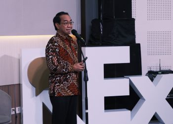 Rektor Unhas, Prof Jamaluddin Jompa saat memberikan sambutan pada Rector Expression (REx) di Arsjad Rasjid Lecture Theatre, Sabtu (24/05). Foto: IDENTITAS/Ismail Basri