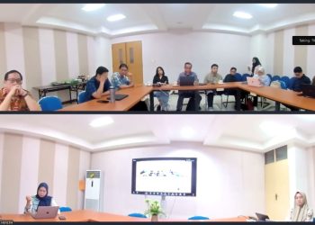 Pemaparan materi oleh Dosen Fakultas Kesehatan Masyarakat, Sudirman Nasir, Rabu (28/05). Foto: Tangkap Layar.