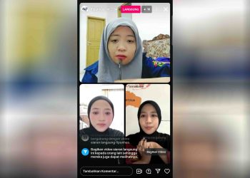 Mapres FKG Unhas, Marhani Hidayat (kanan bawah) menjadi salah satu narasumber Bincang Prestasi perdana FLP Unhas melalui siaran langsung Instagram @flpunhas, Minggu (15/06). Foto: Tangkapan layar