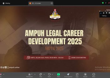 Pembukaan kegiatan AMPUH Legal Career Development (ALCD) 2025 yang dilaksanakan secara daring melalui Zoom, Sabtu (28/06). Foto: Tangkapan Layar