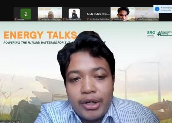 Sambutan oleh President of SRE Unhas pada kegiatan Energy Talks 2, Sabtu (14/06). Foto: Tangkapan Layar.