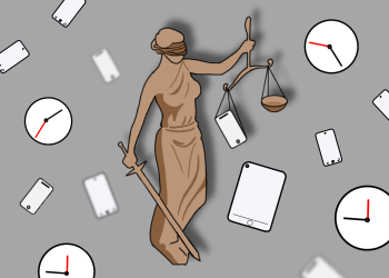 Ilustrasi proses penegakan hukum yang bergantung pada viralitas kasus. Ilustrasi: IDENTITAS/ANDIKA WIJAYA