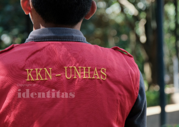 Ilustrasi mahasiswa memakai rompi KKN Unhas. Foto: IDENTITAS/Adrian